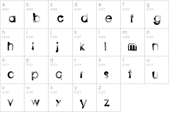 ThaneGash lowercase a-z preview