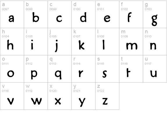 Thanksgiving lowercase a-z preview