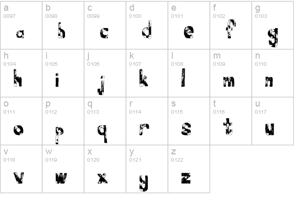 That's it! lowercase a-z preview