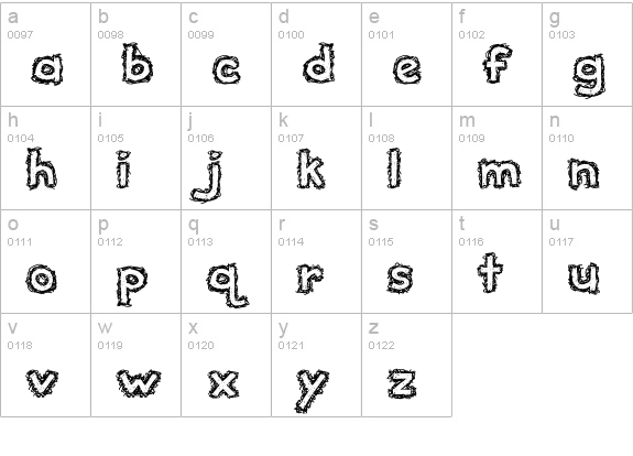 the beautiful ones lowercase a-z preview