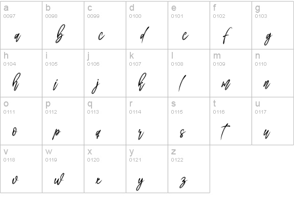 The Black Out lowercase a-z preview