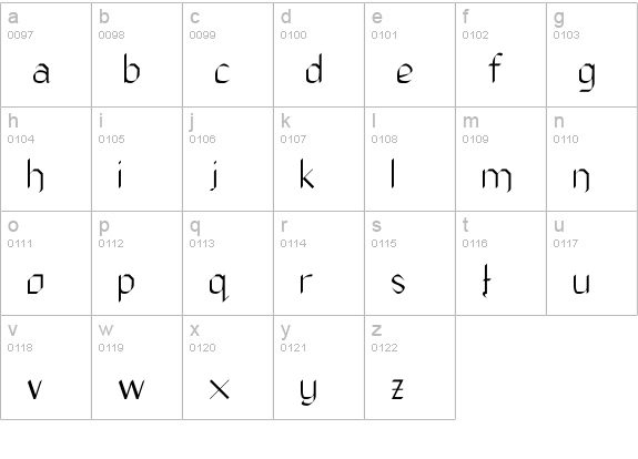 The Daily Blah lowercase a-z preview