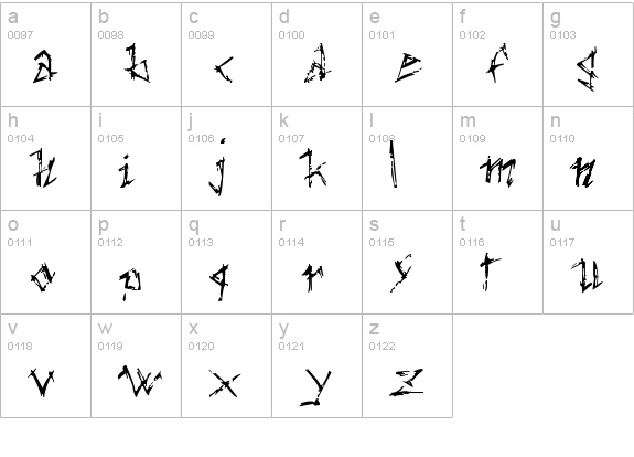 the dark ages lowercase a-z preview