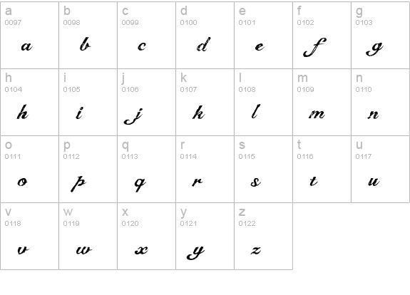 The Dreamer lowercase a-z preview