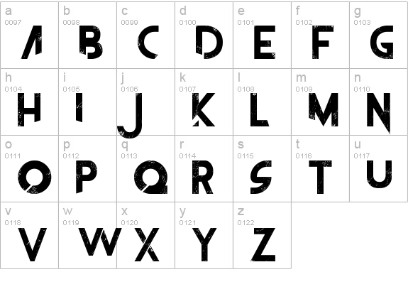 The Frontman lowercase a-z preview