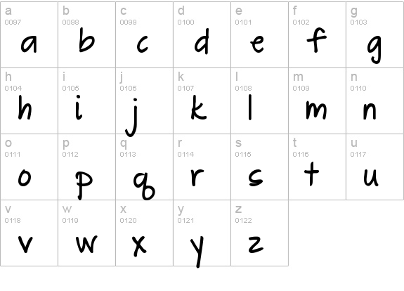 The Great Escape Bold lowercase a-z preview