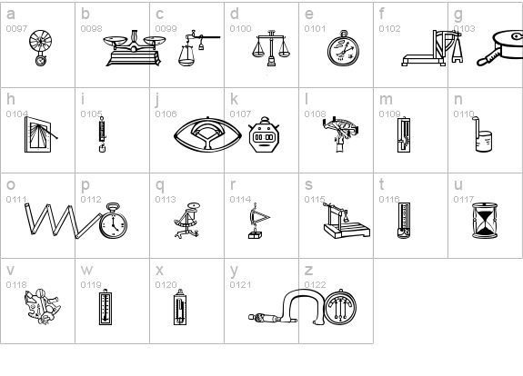 The happy medium lowercase a-z preview