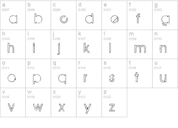 THE MAPLE ORIGINS lowercase a-z preview