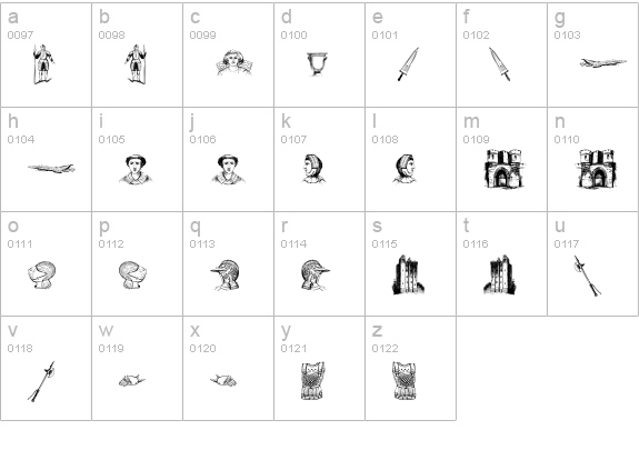 the middle ages I lowercase a-z preview