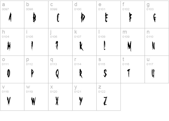 The Others Are Here lowercase a-z preview