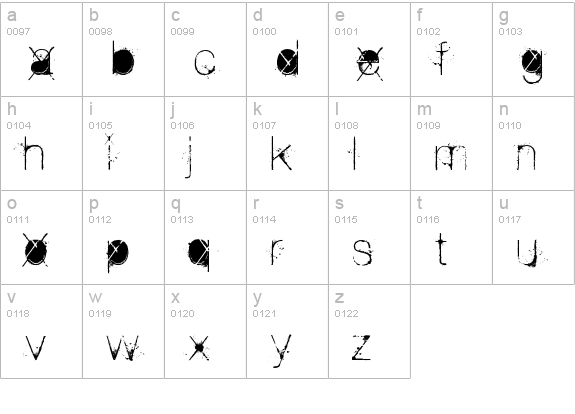 the Poison lowercase a-z preview