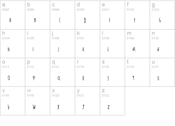 The Sixth Sense lowercase a-z preview