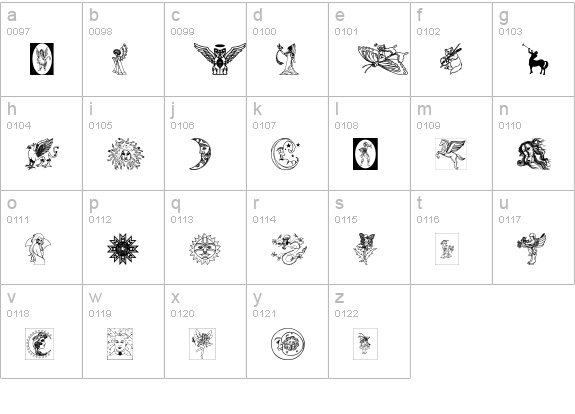 TheGoddess lowercase a-z preview