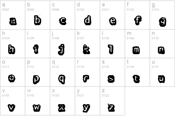 there goes the neighborhood lowercase a-z preview