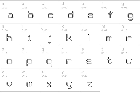 Therm-Open lowercase a-z preview