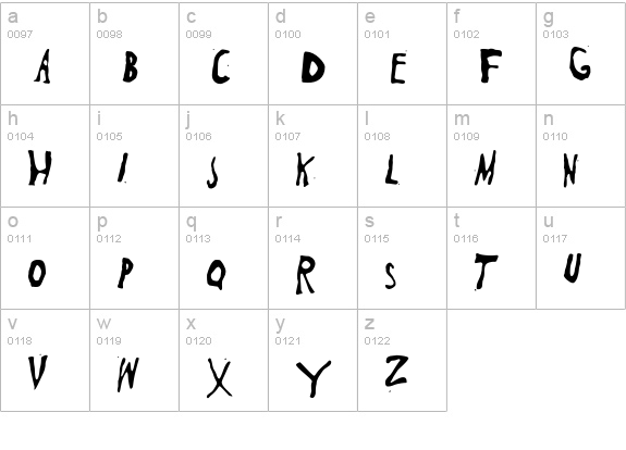 TheWall lowercase a-z preview