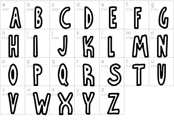Thin Toon
 lowercase a-z preview
