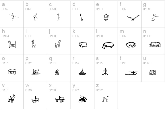 Thing lowercase a-z preview