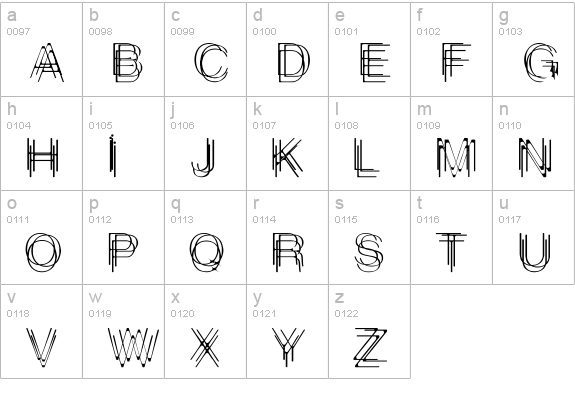 ThinMan-Drunk lowercase a-z preview