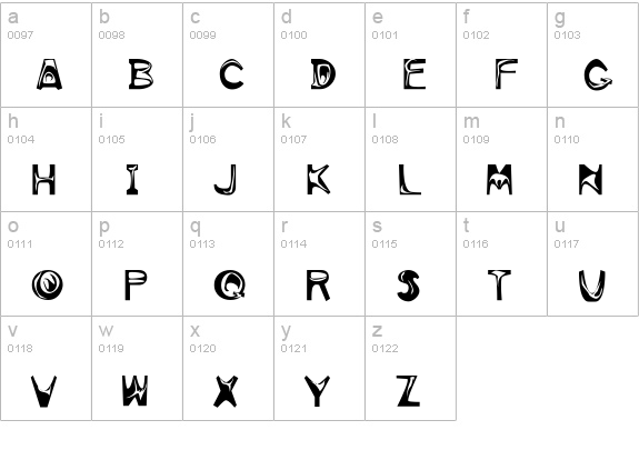 ThistlemParts lowercase a-z preview