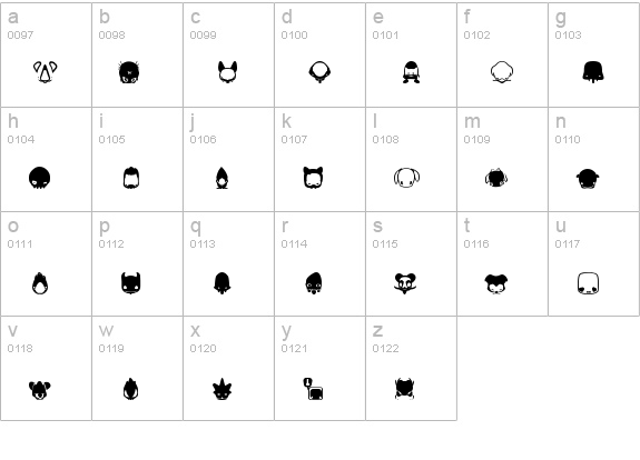 thomas1 lowercase a-z preview