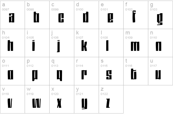 Thompson lowercase a-z preview
