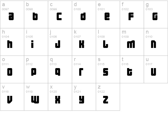 Three the Hard way lowercase a-z preview