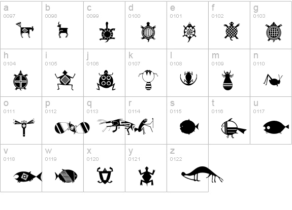 ThreeRivers lowercase a-z preview