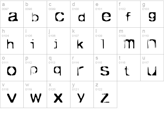 Ticket Bold lowercase a-z preview