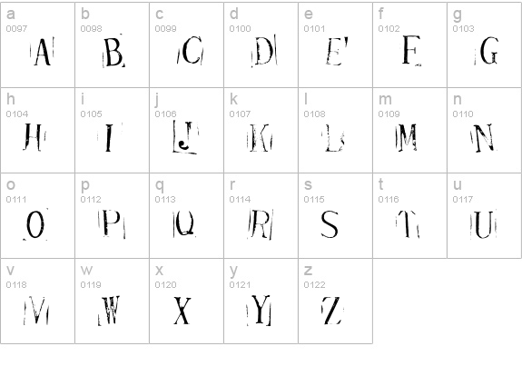 Ticket CapitalsRepressed lowercase a-z preview