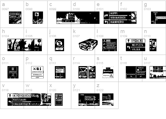 Tienp??ll? lowercase a-z preview