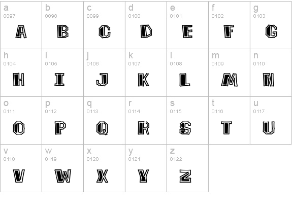 Tiki Tooka BV lowercase a-z preview