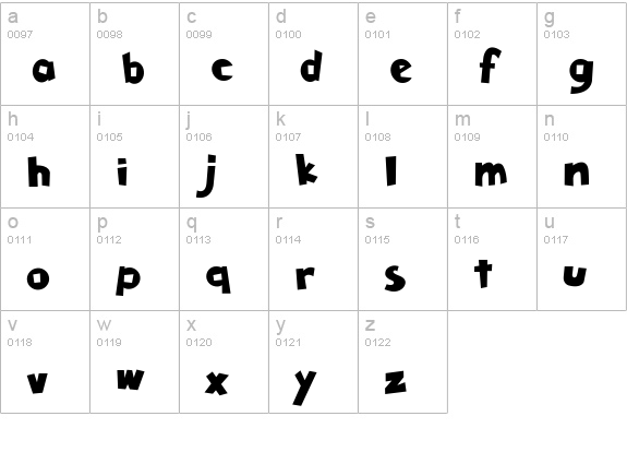 Tiki Tropic lowercase a-z preview