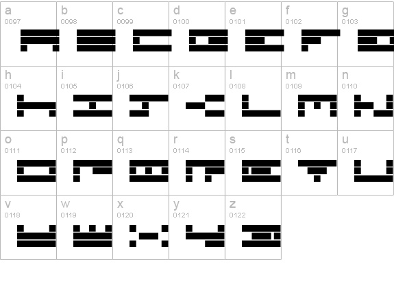 TimeBomb lowercase a-z preview