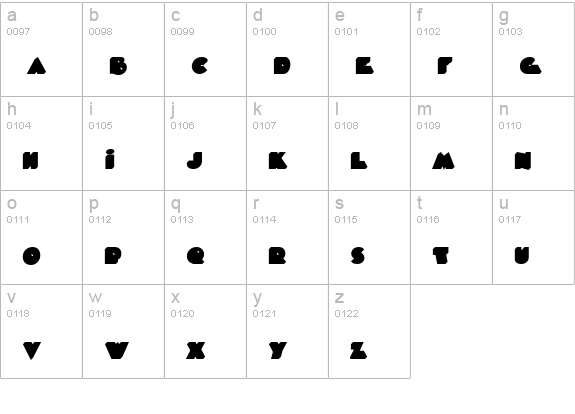 Timepiece 3D BackFill lowercase a-z preview