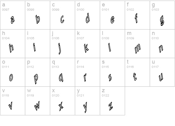 Tip Me Cheapy lowercase a-z preview