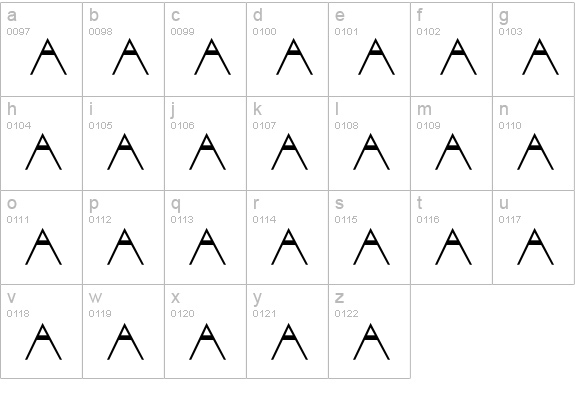TK-ARCHITECT lowercase a-z preview