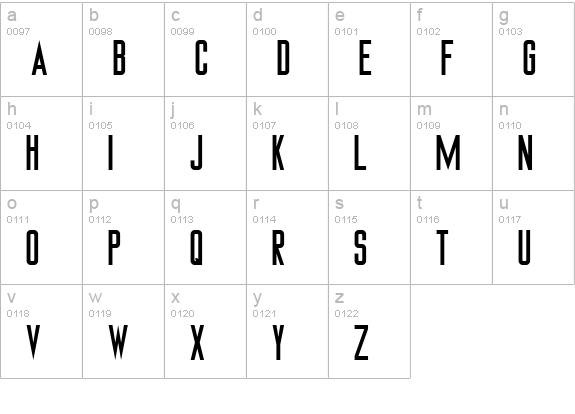 TNG Monitors Plain lowercase a-z preview