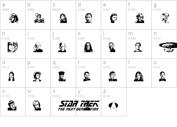 TNGcast lowercase a-z preview
