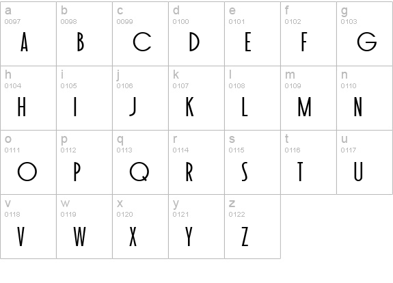 Toasted Vein BTN lowercase a-z preview
