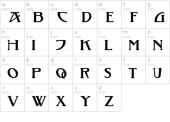 TobaccoRoadNF lowercase a-z preview