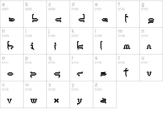 Tobin Tax lowercase a-z preview