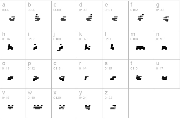 Token lowercase a-z preview