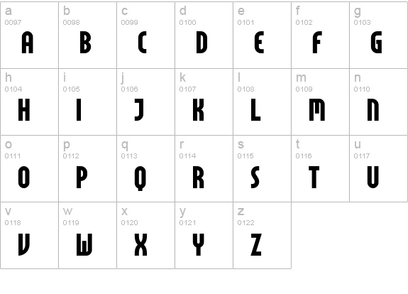 Tokyo-OneSolid lowercase a-z preview