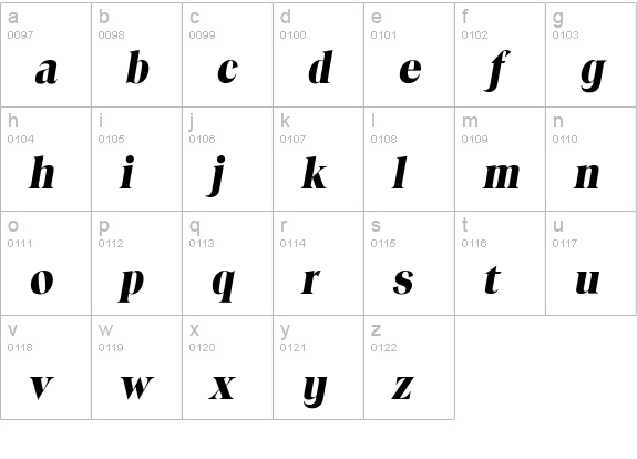 Toledo-BoldIta lowercase a-z preview
