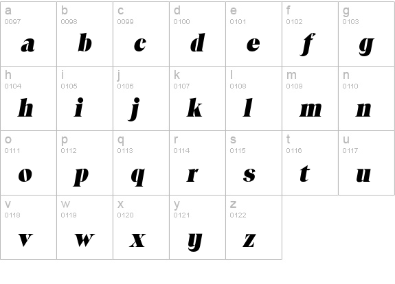 Toledo-ExtBldItl lowercase a-z preview