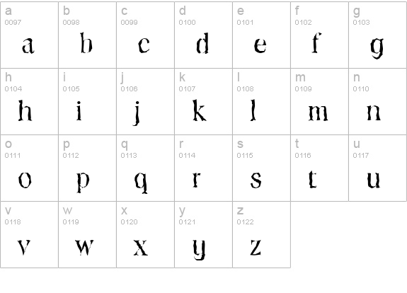 ToledoRandom-Regular lowercase a-z preview