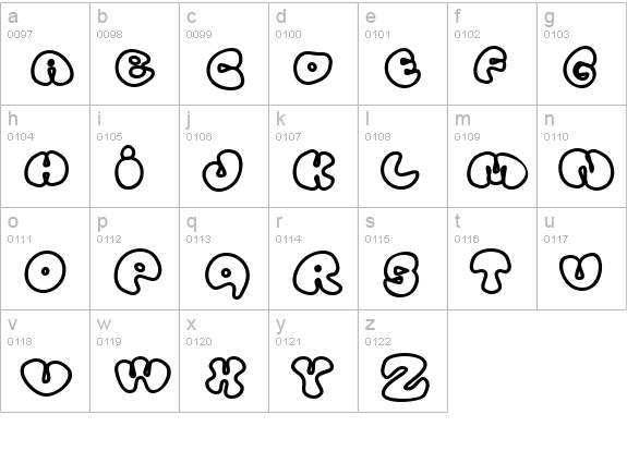 Tolo lowercase a-z preview