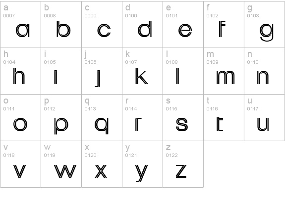 Tolumht lowercase a-z preview