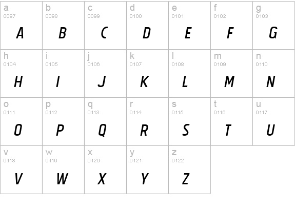 Tolyer Book no.2 Oblique lowercase a-z preview